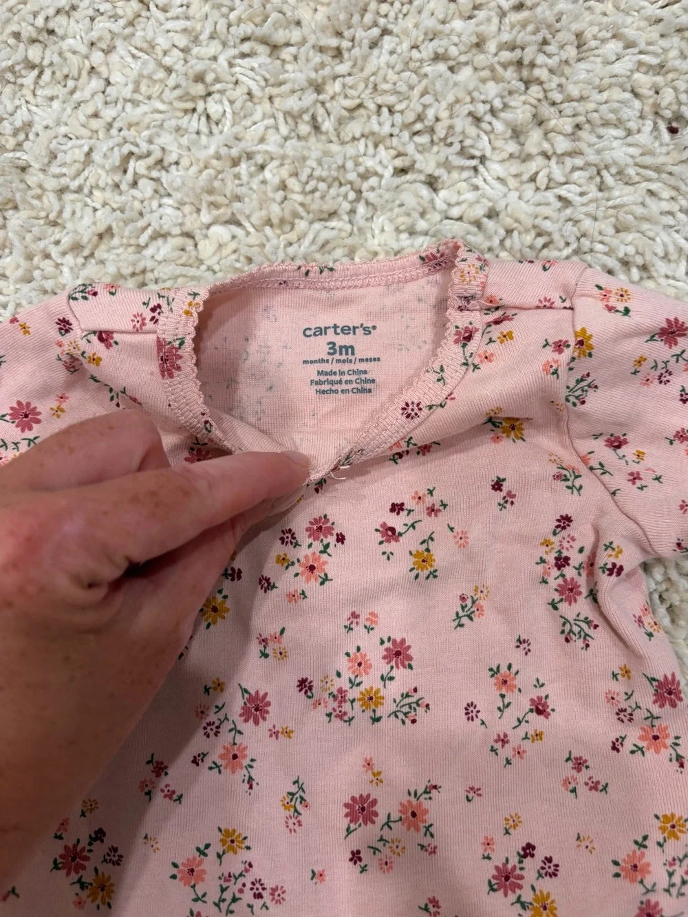 Carter's Light Pink Floral Long Sleeve Top